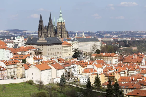 Vue Sur Printemps Prague City Dessus Rivière Vltava République Tchèque — Photo