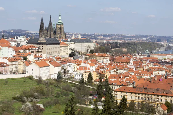 Vista Ciudad Praga Sobre Río Moldava República Checa — Foto de Stock