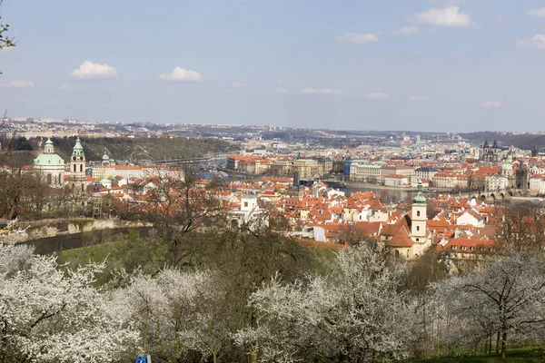 Vue Sur Printemps Prague City Dessus Rivière Vltava République Tchèque — Photo