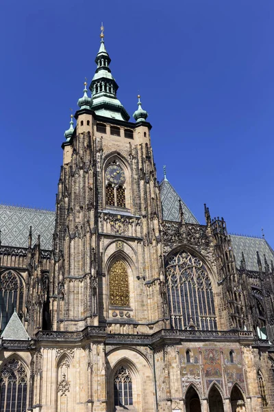 Gothic Vitus Katedral Puri Praha Hari Yang Cerah Republik Ceko — Stok Foto