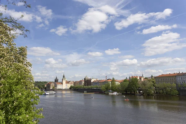 View Spring Prague City River Vltava Czech Republic — Stock Photo, Image