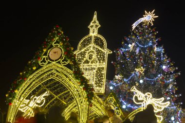 Eski Şehir Meydanı, Prag, Çek Cumhuriyeti 'nde Noel Günü