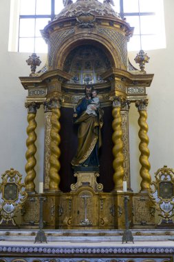 Ziyaret Meryem Barok Bazilikası'nın iç kısmı, hac yeri, Hejnice, Çek Cumhuriyeti