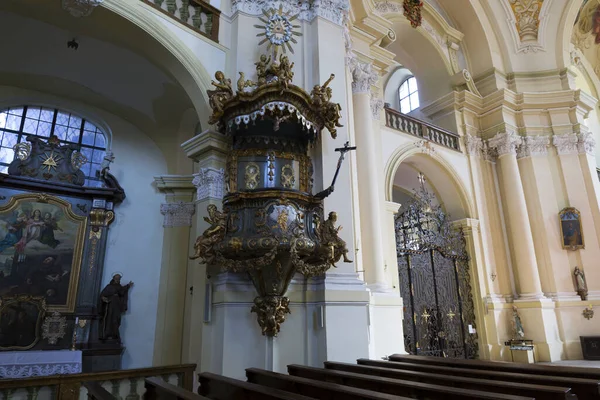 Sisustus Barokki Basilika Vierailun Neitsyt Maria Pyhiinvaelluskohde Hejnice Tsekin Tasavalta — kuvapankkivalokuva