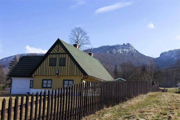 Nordwinter Böhmische Landschaft Gipfel Frydlant Cinburi Isergebirge Tschechische Republik — Stockfoto