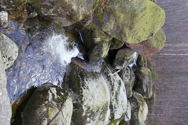 Nordböhmische Waldlandschaft Mit Findlingen Und Bäumen Isergebirge Tschechische Republik — Stockfoto