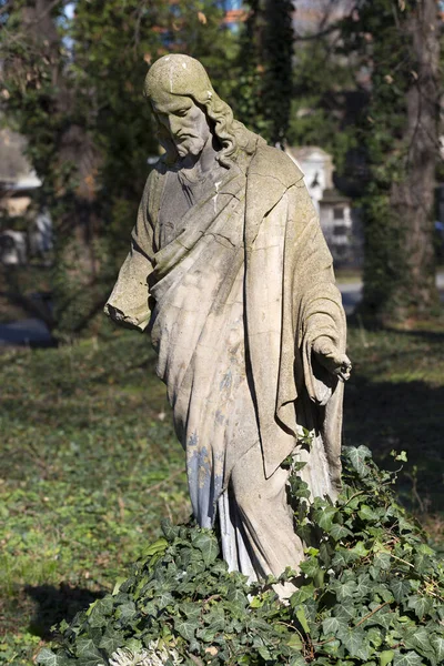 Historiska Staty Mysterium Gamla Prague Kyrkogård Tjeckien — Stockfoto