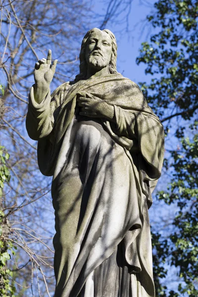 Historisk Statue Den Mystiske Gamle Prahavskirkegården Tsjekkia – stockfoto