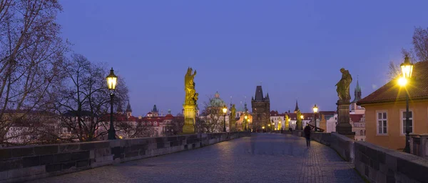 Vieille Ville Colorée Prague Avec Tour Pont Cathédrale Saint François — Photo