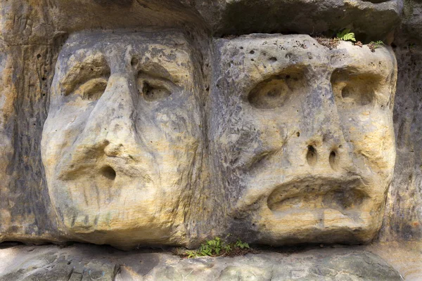 Historic Sandstone Statues Century Northern Bohemia Czech Republic — Stock Photo, Image