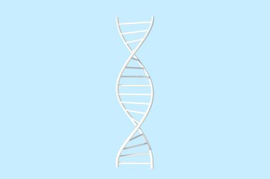 3D Illustration of Deoxyribonucleic acid or DNA Double Helix and Polynucleotide style on blue background with clipping path. clipart