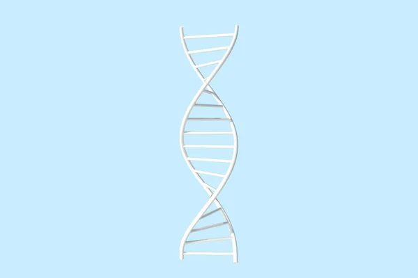 3D Illustration of Deoxyribonucleic acid or DNA Double Helix and Polynucleotide style on blue background with clipping path.