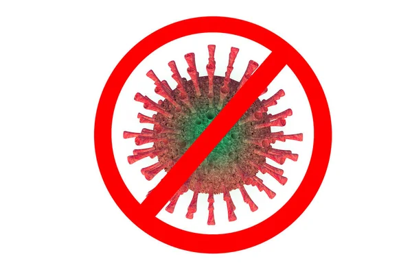 Καραντίνα Του Coronavirus Covid Λευκό Φόντο Μονοπάτι Κοπής Εικονογράφηση Έννοια — Φωτογραφία Αρχείου