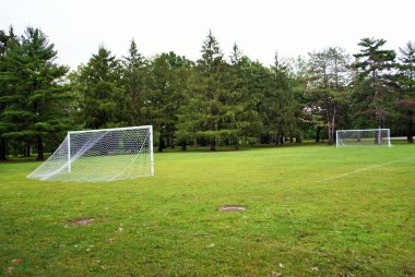 boş futbol sahası sahası sahası parkta