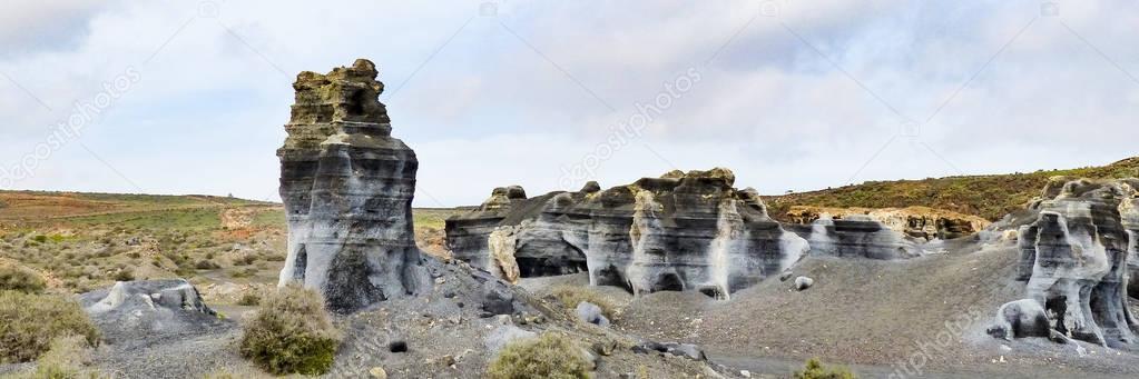 Volcanic statues on Lanzarote, 