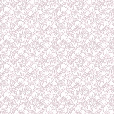 güzel grafik el çizimleri kusursuz desen, çiçek açan tomurcuk ve yaprak tekstil veya ambalaj kağıdı için tekrarlanabilir fayans, vektör siyah ve beyaz