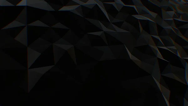 Abstract background black dark low poly triangles . geometric sh — Stockfoto