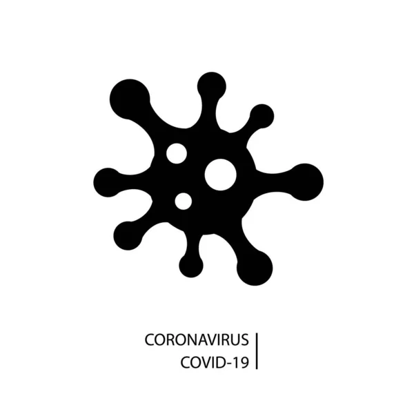 Virus Bacterie Microbe Icoon Coronavirus Covid Met Molecule Vorm Vector — Stockvector