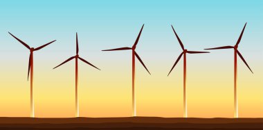 Altın Işık Ufkusu ile Rüzgar Gücü Türbini Alanı