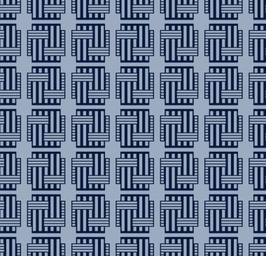 Japon Geometrik Kare Sarmal Kusursuz Desen