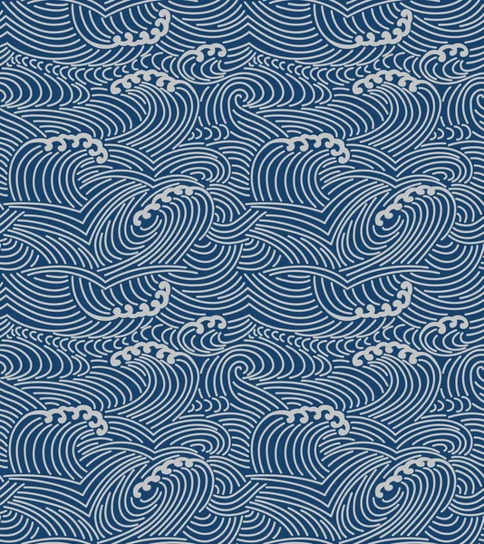 Japon fırtınası deniz dalgaları pürüzsüz desen