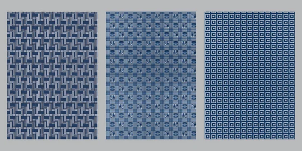 Tejido Cesta Japonés Línea Geométrica Fondo Abstracto Cuadrado Repetido — Archivo Imágenes Vectoriales