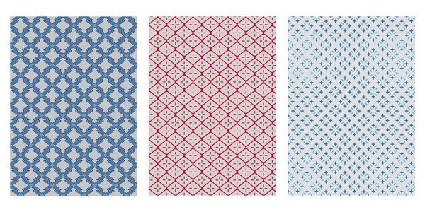 Japon Zigzag Geometriği, Dikiş Soyut Vektör Arkaplan Koleksiyonu