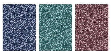 Japon Arabesk Girdabı Soyut Vektör Arkaplan Koleksiyonu