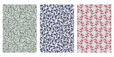 Japon Sarmaşığı, Yaprak Vine Soyut Vektör Arkaplan Koleksiyonu