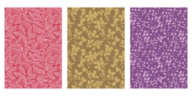 Japon Küçük Yaprağı, Yaprak Yaprağı, Yaprak Çiçeği Akımı Soyut Vektör Arkaplan Koleksiyonu