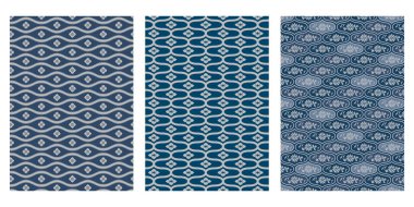 Japon Çiçek Dalgası Soyut Vektör Arkaplan Koleksiyonu