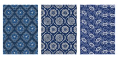 Japon Kasımpatı Çiçeği Soyut Vektör Arkaplan Koleksiyonu