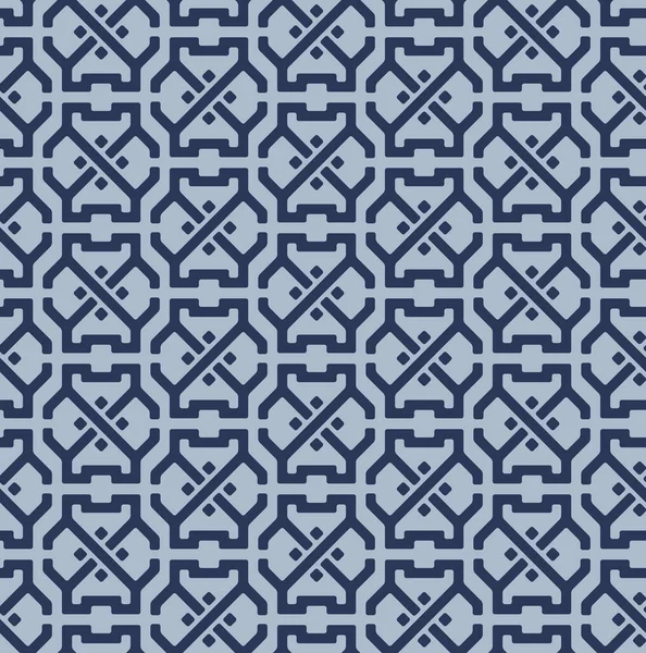 Japansk Hexagon Labyrint Vektor Sömlös Mönster — Stock vektor