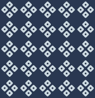 Japon Kare Çiçek Vektörü Kusursuz Desen