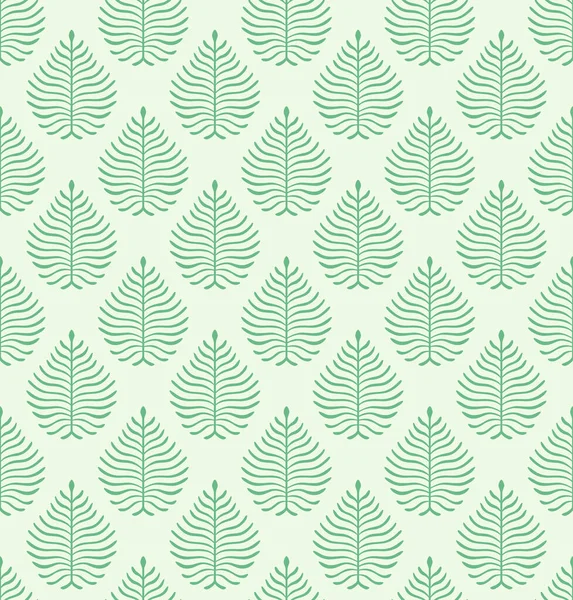 Patrón Sin Costura Japonés Tropical Fern Leaf Vector — Vector de stock