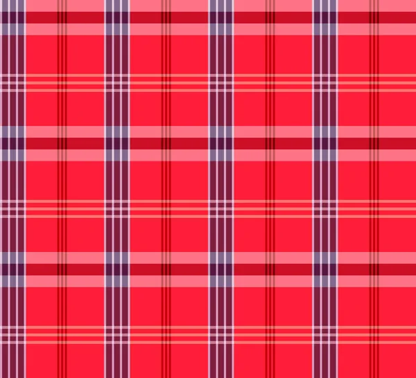 Japanese Red Checked Plaid Vector Seamless Pattern