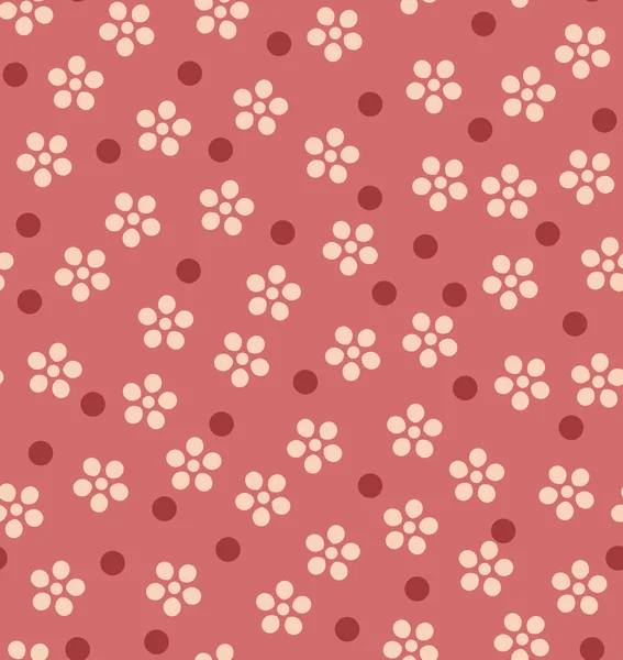 Japanische Niedliche Kleine Blumen Vektor Nahtlose Muster — Stockvektor