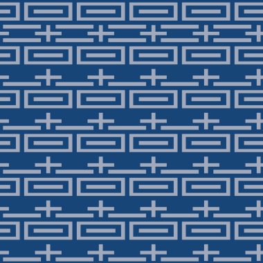 Japonca Dikdörtgen Labirent Vektörü Kusursuz Desen