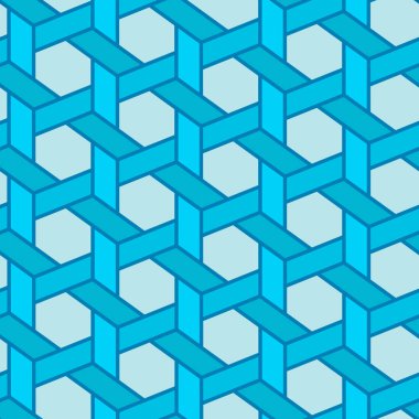 Japon Altıgen Dokuma Vektörü Kusursuz Desen