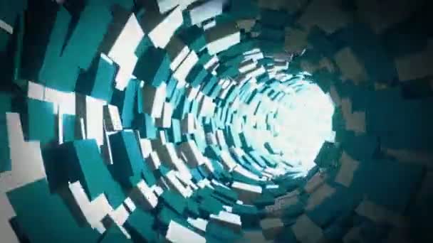 Túnel infinito de cubos . — Vídeo de Stock