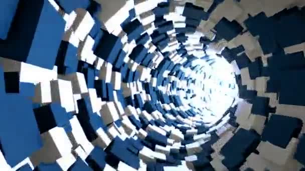 Tunnel infinito di cubi . — Video Stock