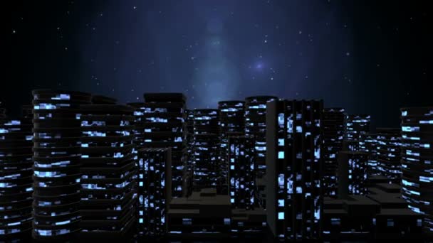 Nacht-Stadt — Stockvideo