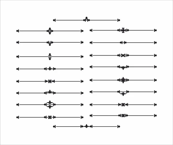 Set linea separatore decorativo — Vettoriale Stock