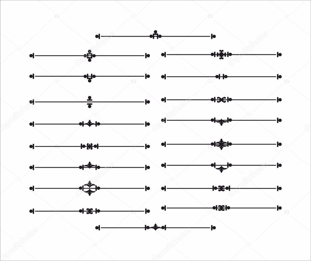 Decorative separator line set