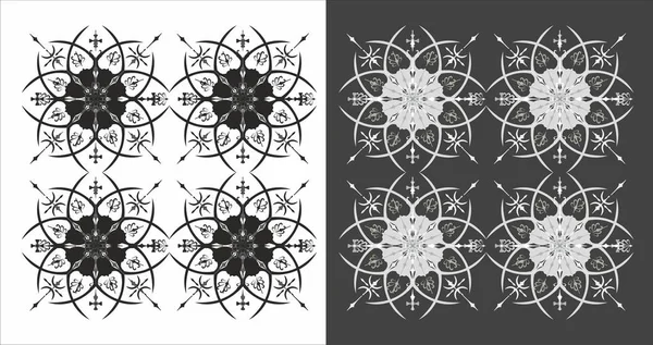 Graficzny Element Ozdobny Kwiat — Wektor stockowy