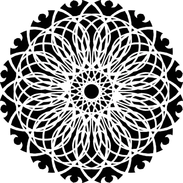 Dekoratív Grafikus Kerek Mandala Minta — Stock Vector