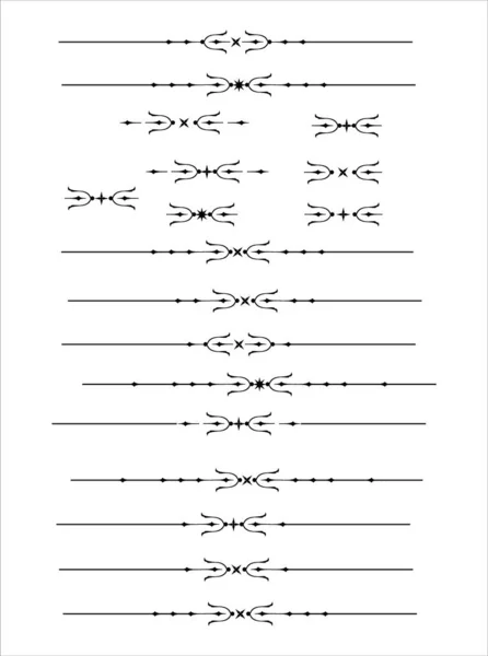 装饰分隔线和文字中断 — 图库矢量图片