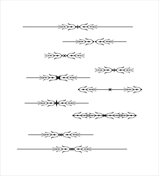 Línea Delimitadora Decorativa Salto Texto — Archivo Imágenes Vectoriales