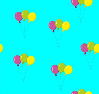 Renkli balonlarla kusursuz bir arkaplan