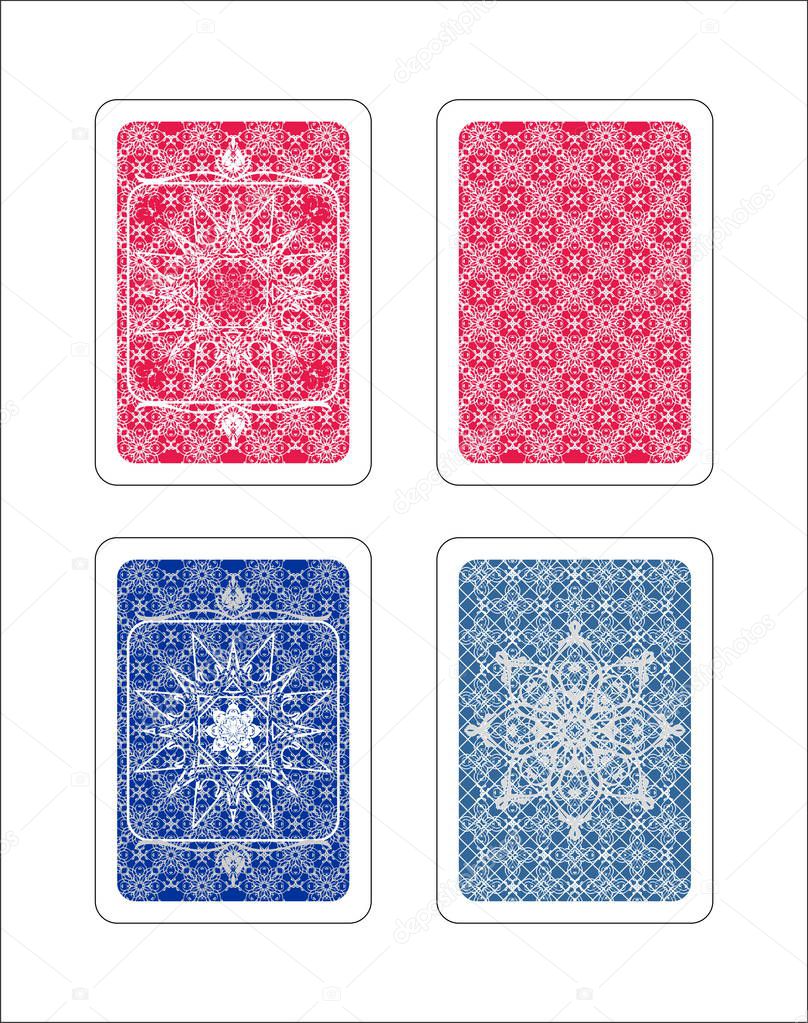 Play gambling card vector  red and blue pattern